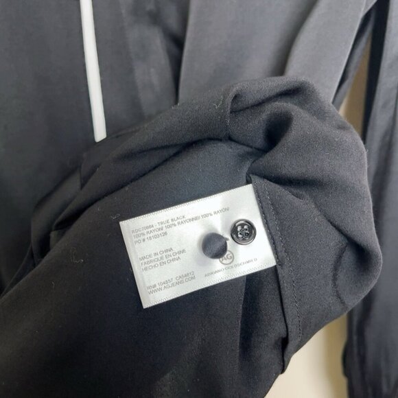 AG Adriano Goldschmied Womens Medium Winslet Blouse In True Black - Picture 9 of 13